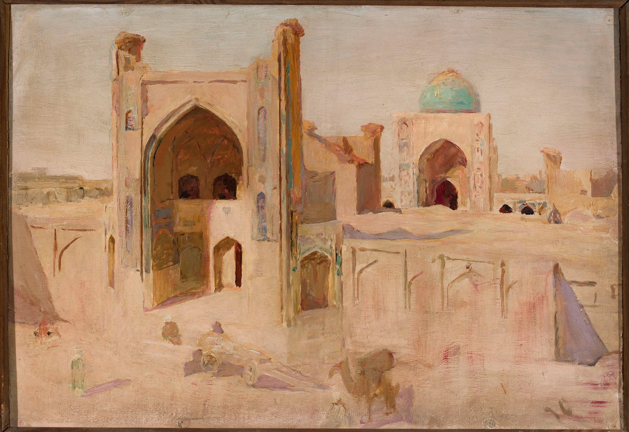 Kalan Mosque in Bukhara. From a Journey to Turkestan by Jan Ciągliński