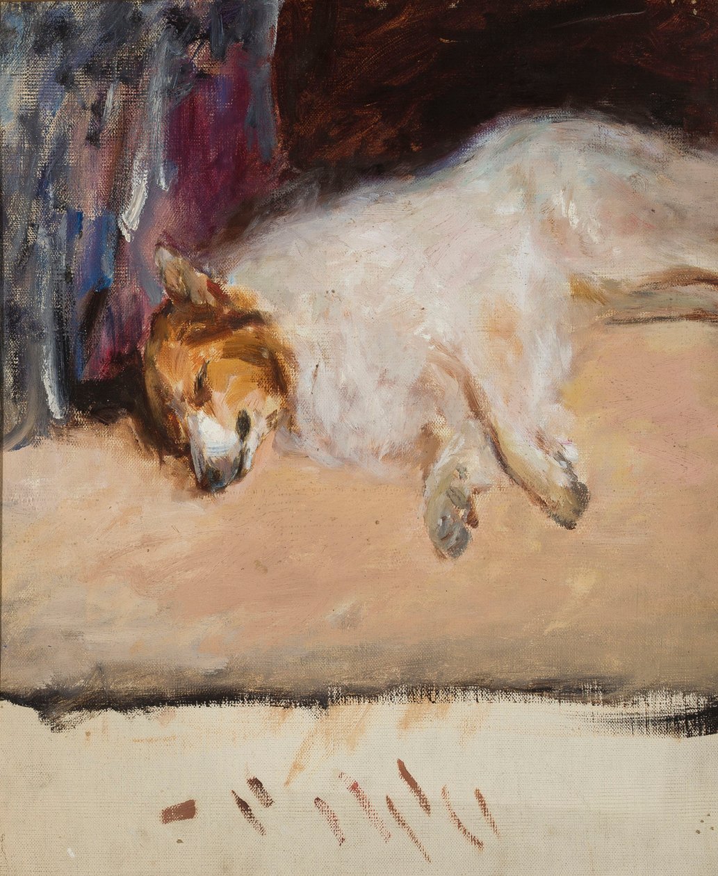 Study of a Sleeping Dog for "Portrait of Prince Golitsyn" by Jan Ciągliński