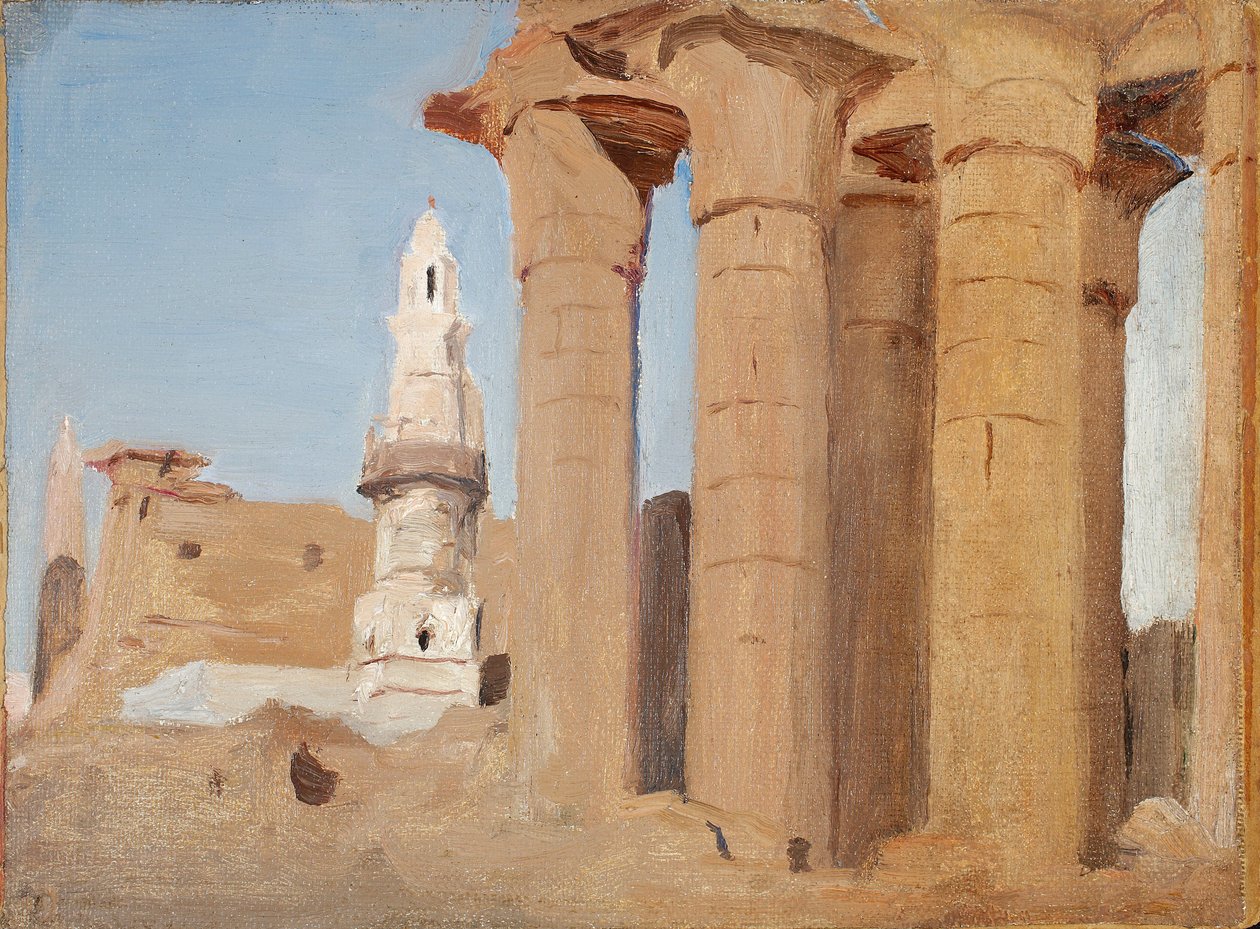 Egyptian Temple - Luxor. From a Journey to Egypt by Jan Ciągliński