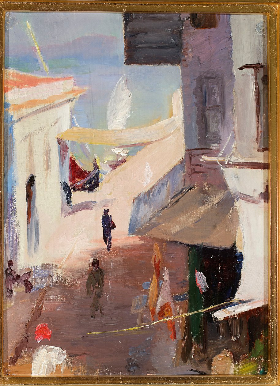 Street in a Port by the Bay. From a Journey to Constantinople by Jan Ciągliński