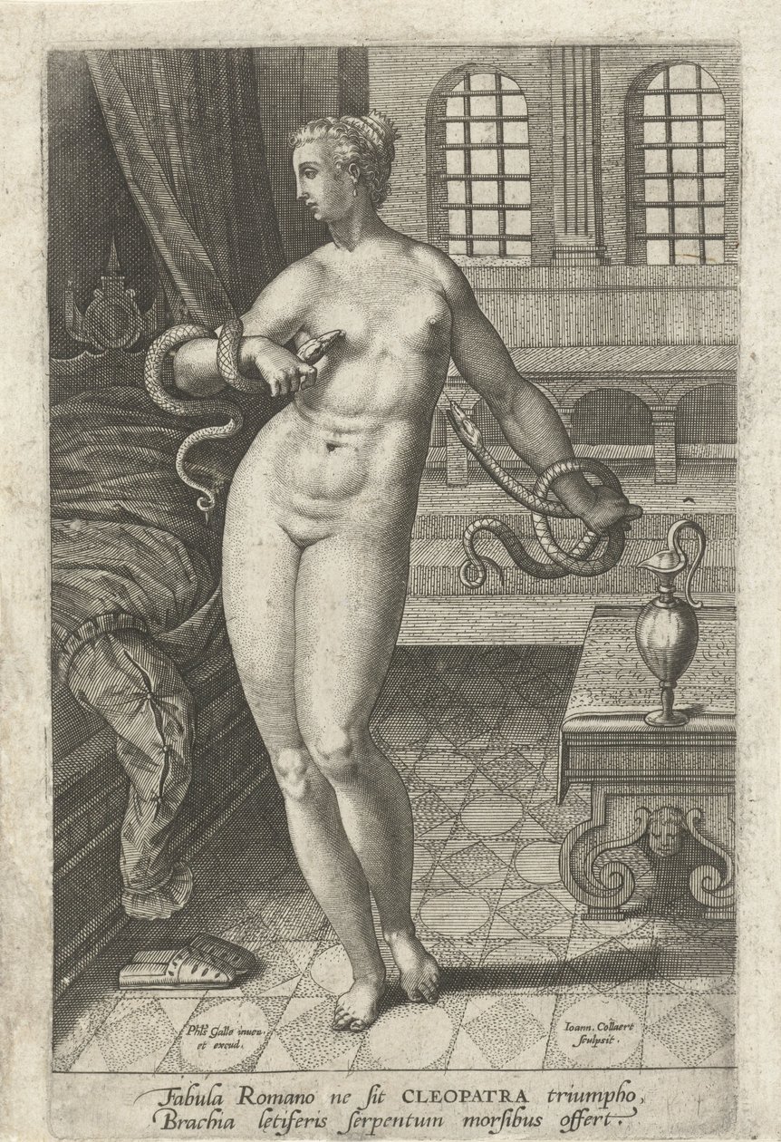 Death of Cleopatra (Famous Suicides from Antiquity) by Jan Collaert (II)