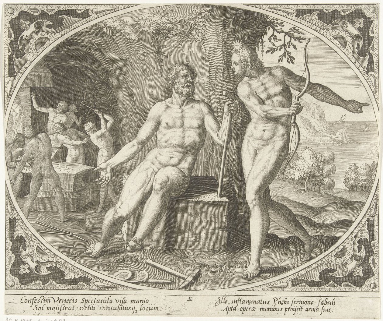 Phoebus Informs Vulcan of the Adultery by Jan Collaert (II)