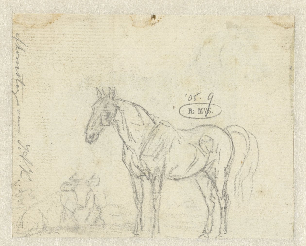 Sketch of a Horse and Cow by Jan Dasveldt