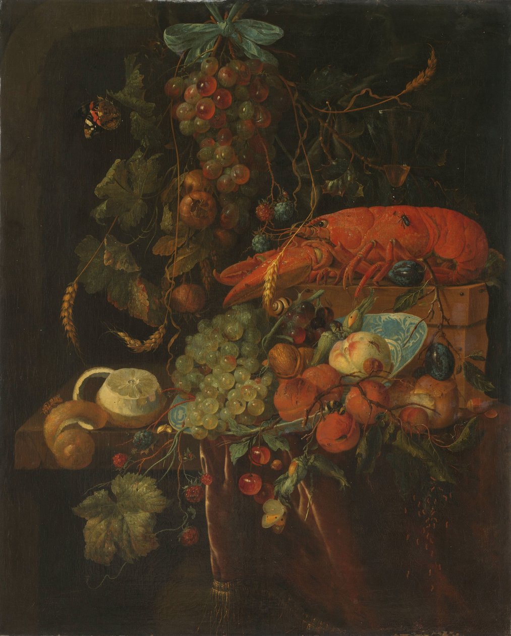 Still Life with Fruit and a Lobster by Jan Davidsz. de Heem (copy after)