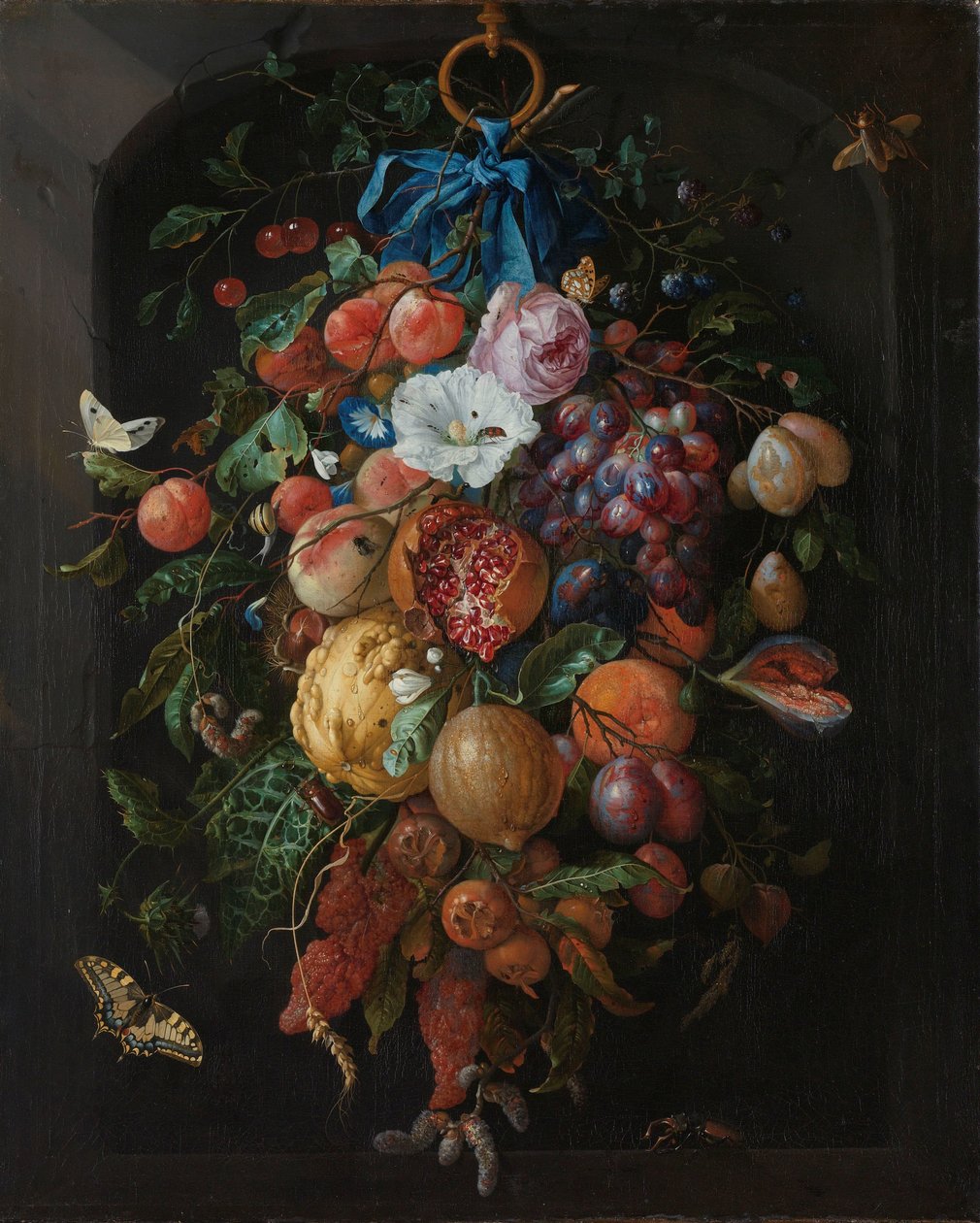 Festoon of Fruit and Flowers by Jan Davidsz de Heem