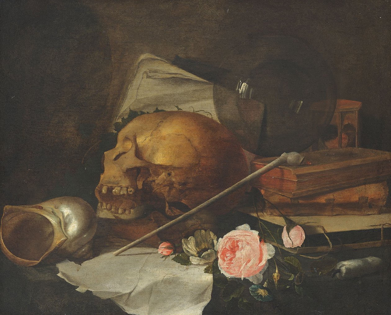 Still Life with Skull by Jan Davidsz. de Heem