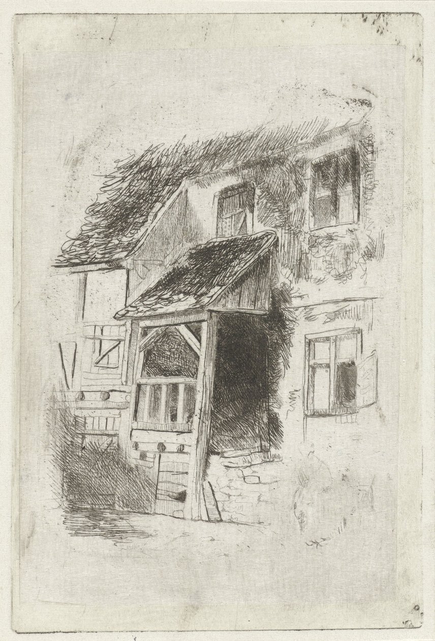 Facade of a House with a Covered Entrance by Jan Diederikus Kruseman