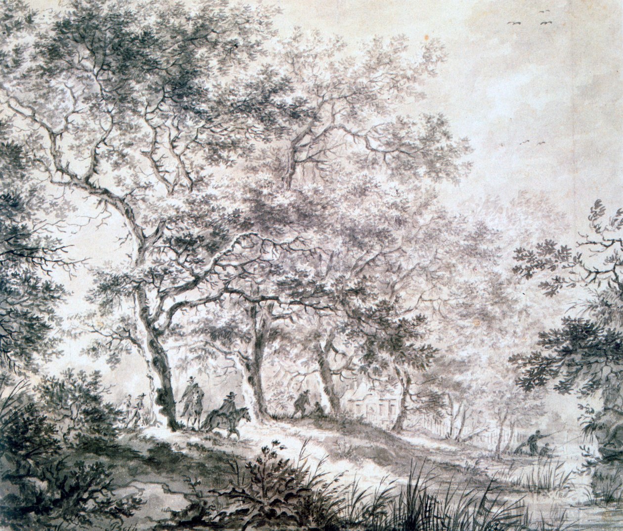 A Group of Trees at the Edge of Water by Jan Dirksz Both