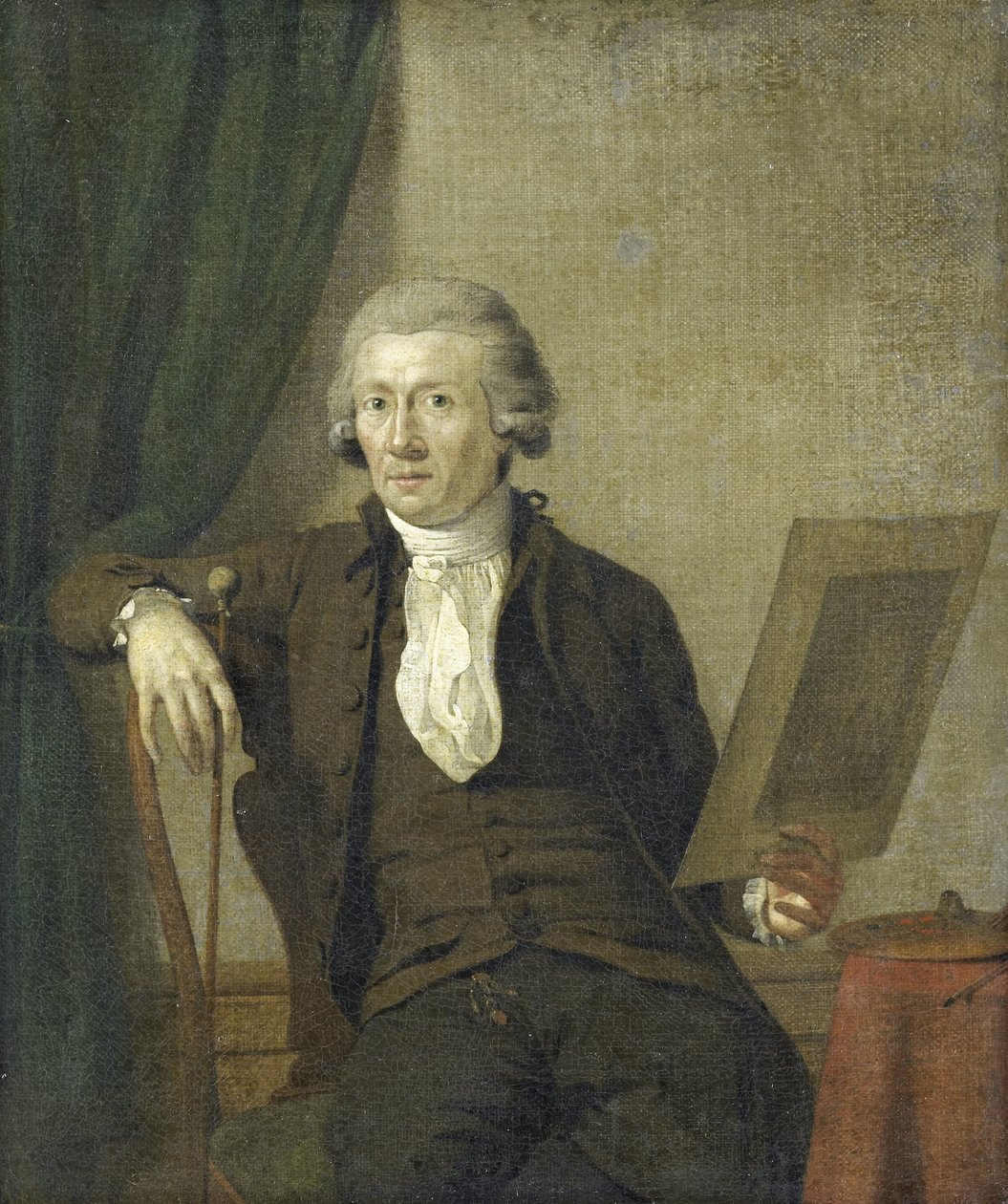 Egbert van Drielst (1745-1818), Painter by Jan Ekels (II)