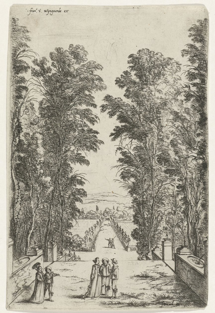 Terrace in a Park by Jan Fouceel