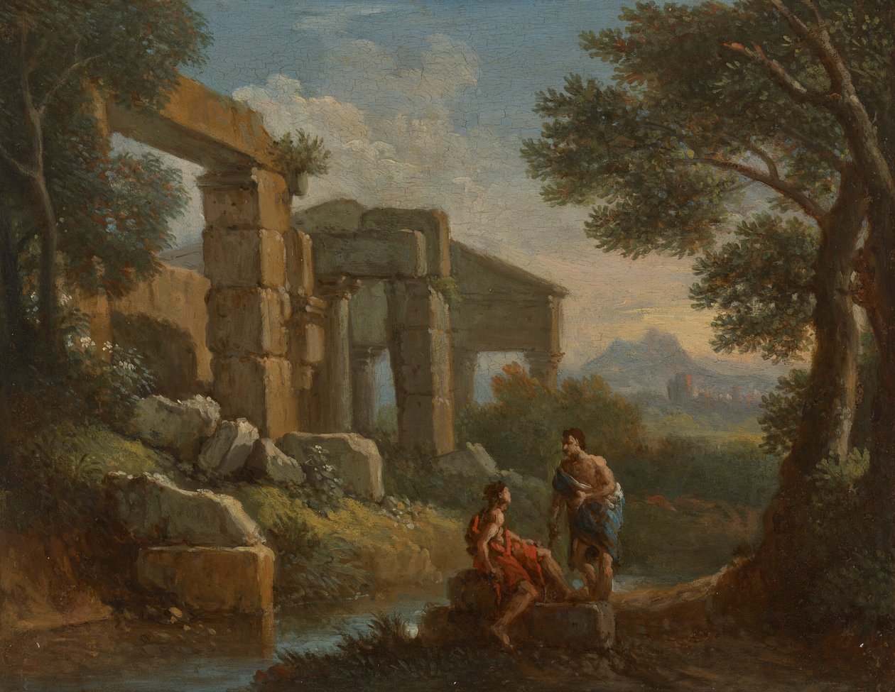 A Classical Landscape with Two Figures by Jan Frans van Bloemen