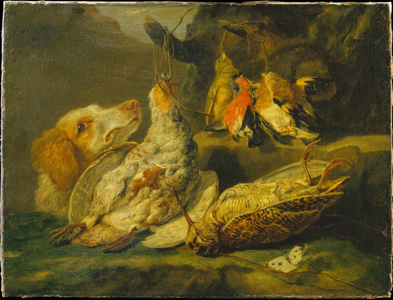 Still Life with Hunting Dog and Dead Fowl by Jan Fyt
