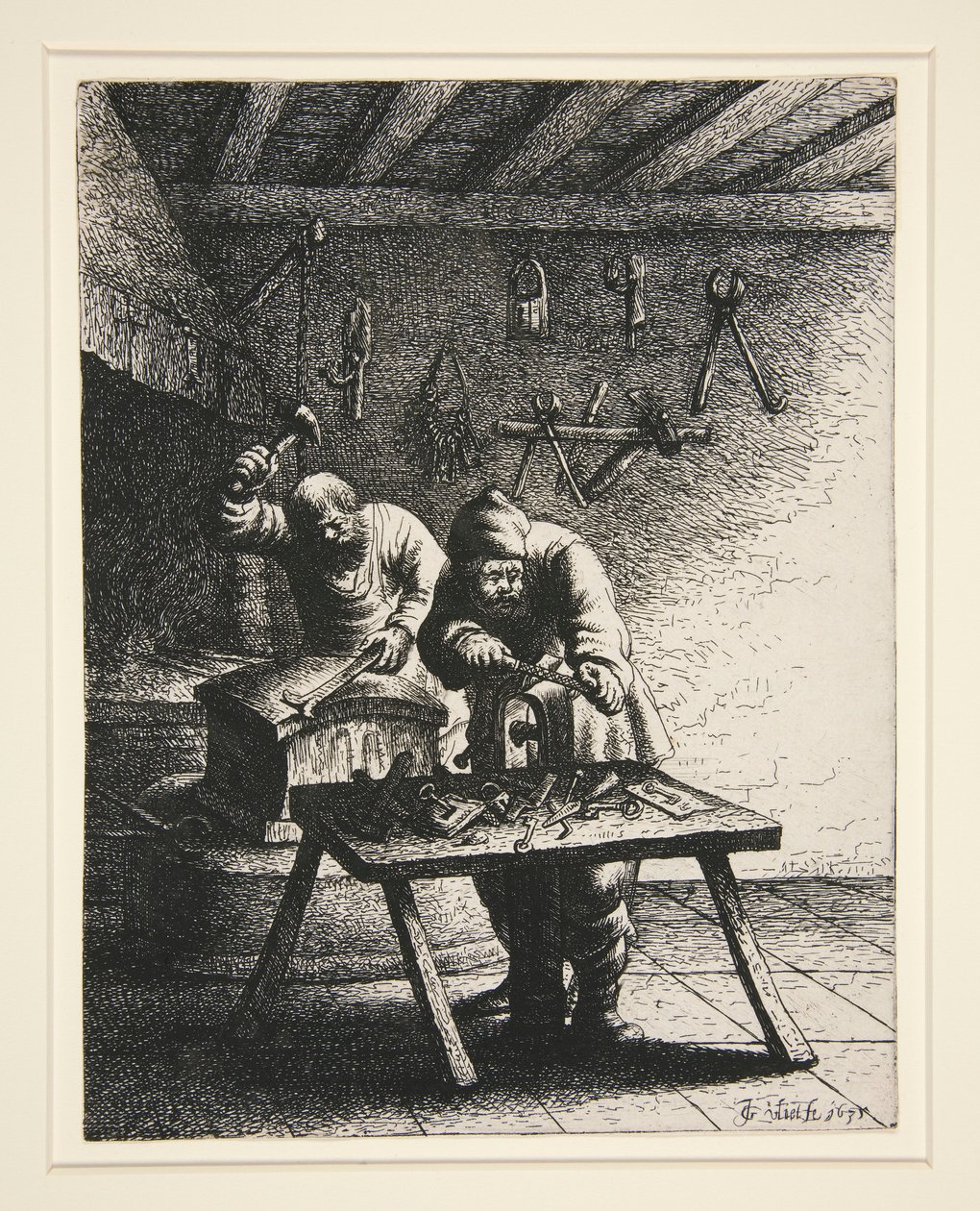 Locksmiths, from a series of 18 Crafts and Trades by Jan Georg van Vliet