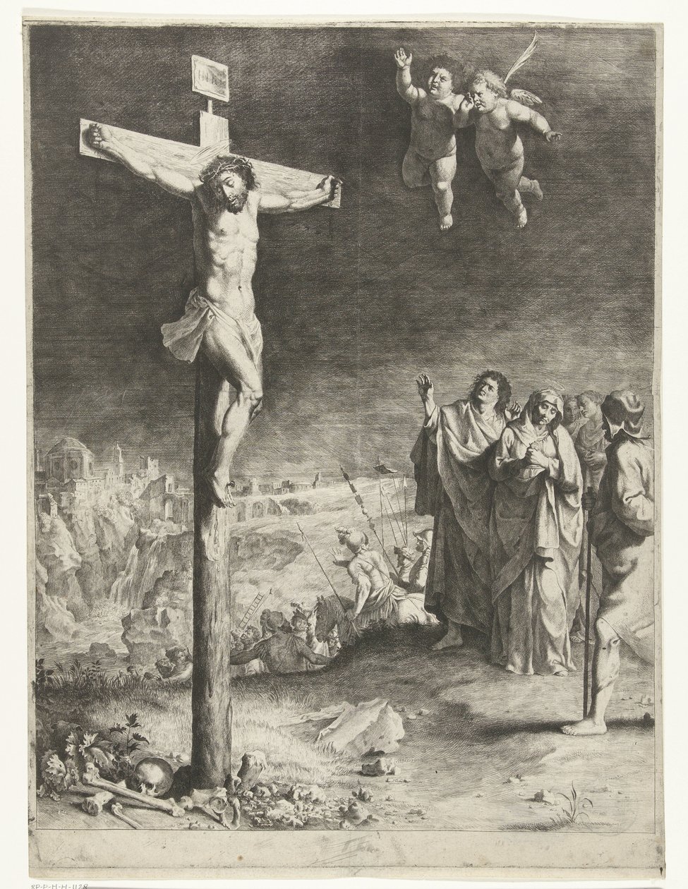 Christ on the Cross with Mourning Mary and John by Jan Gerritsz. van Bronckhorst