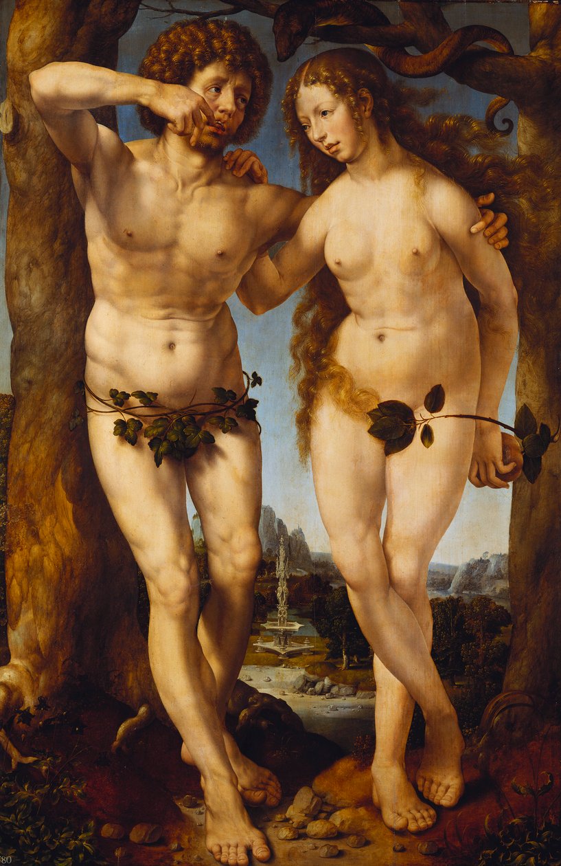 Adam and Eve by Jan Gossaert