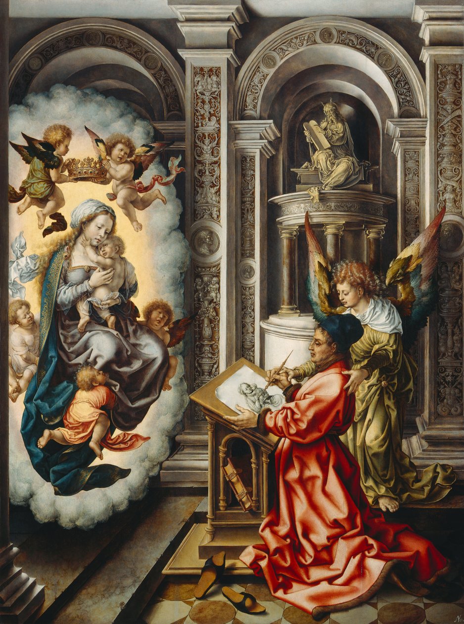 Saint Luke Painting the Virgin by Jan Gossaert
