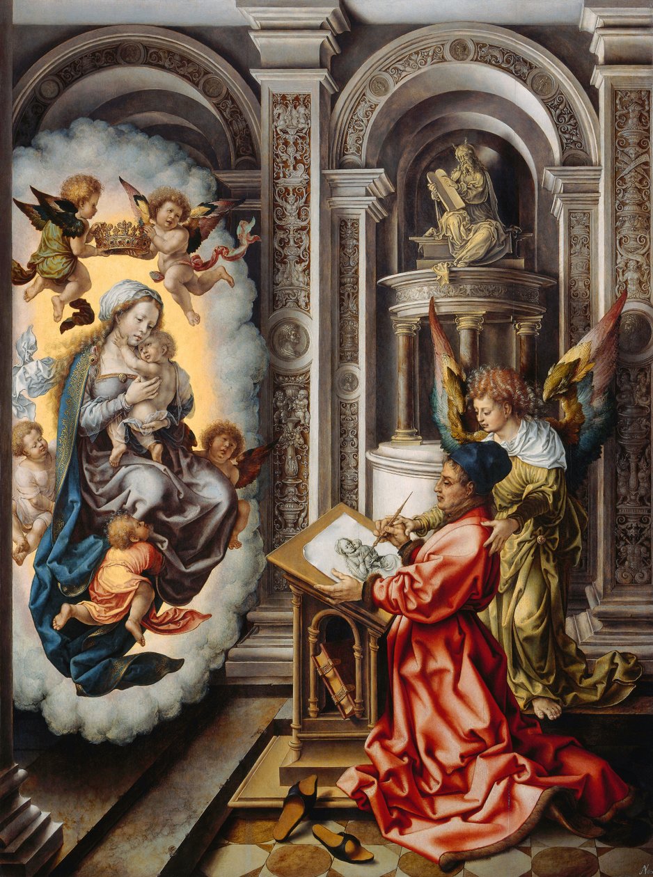 Saint Luke Painting the Virgin by Jan Gossaert
