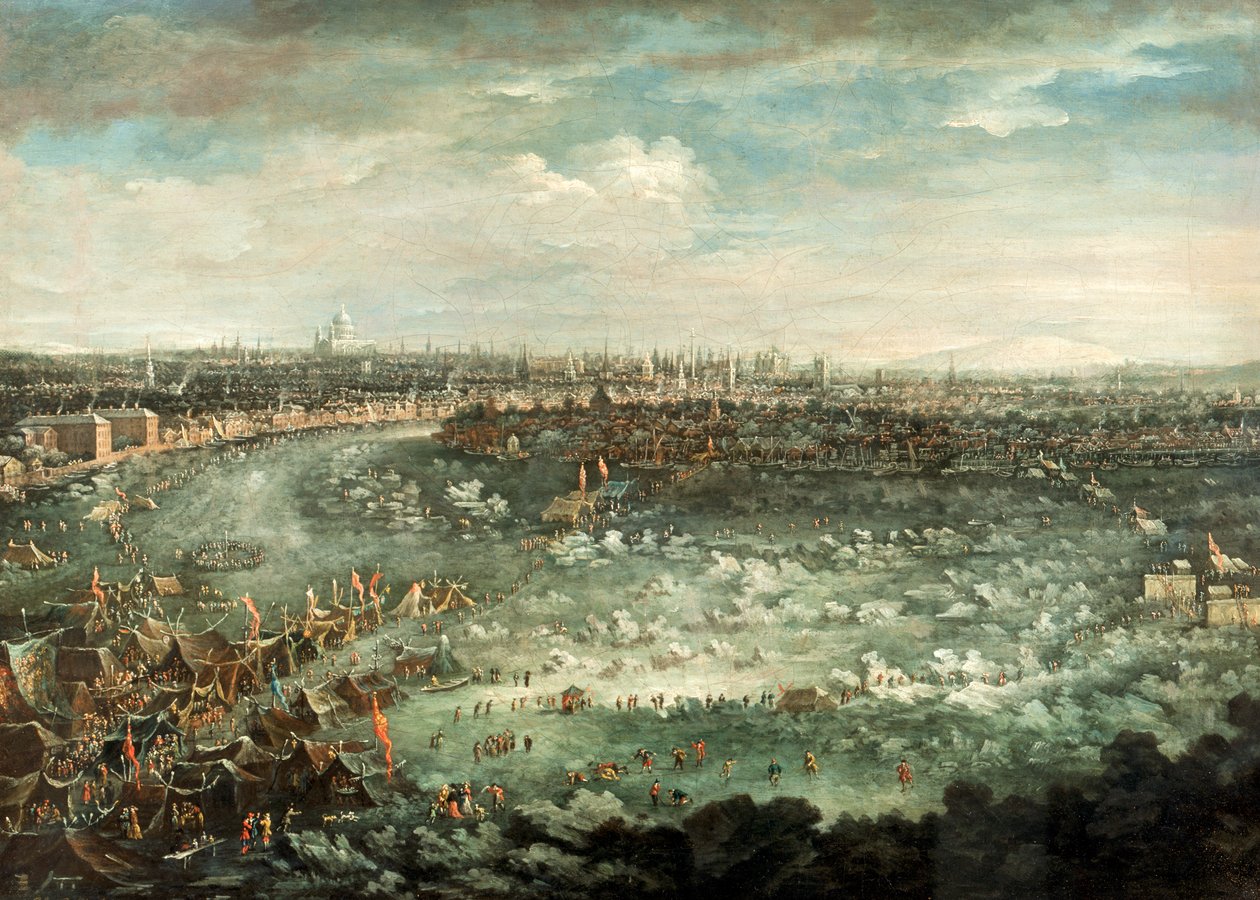 The Thames During the Great Frost of 1739 by Jan Griffier II