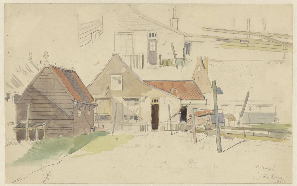 Studies of Houses in the Vinkenbuurt, Amsterdam by Jan H.L. Hanau