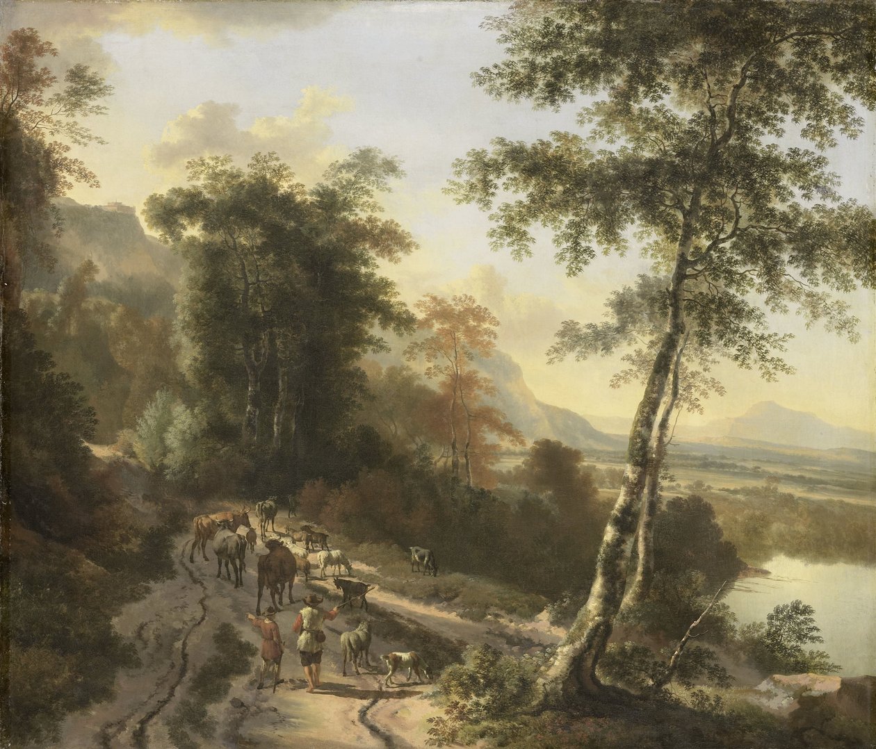 Landscape with Cattle Drivers by Jan Hackaert