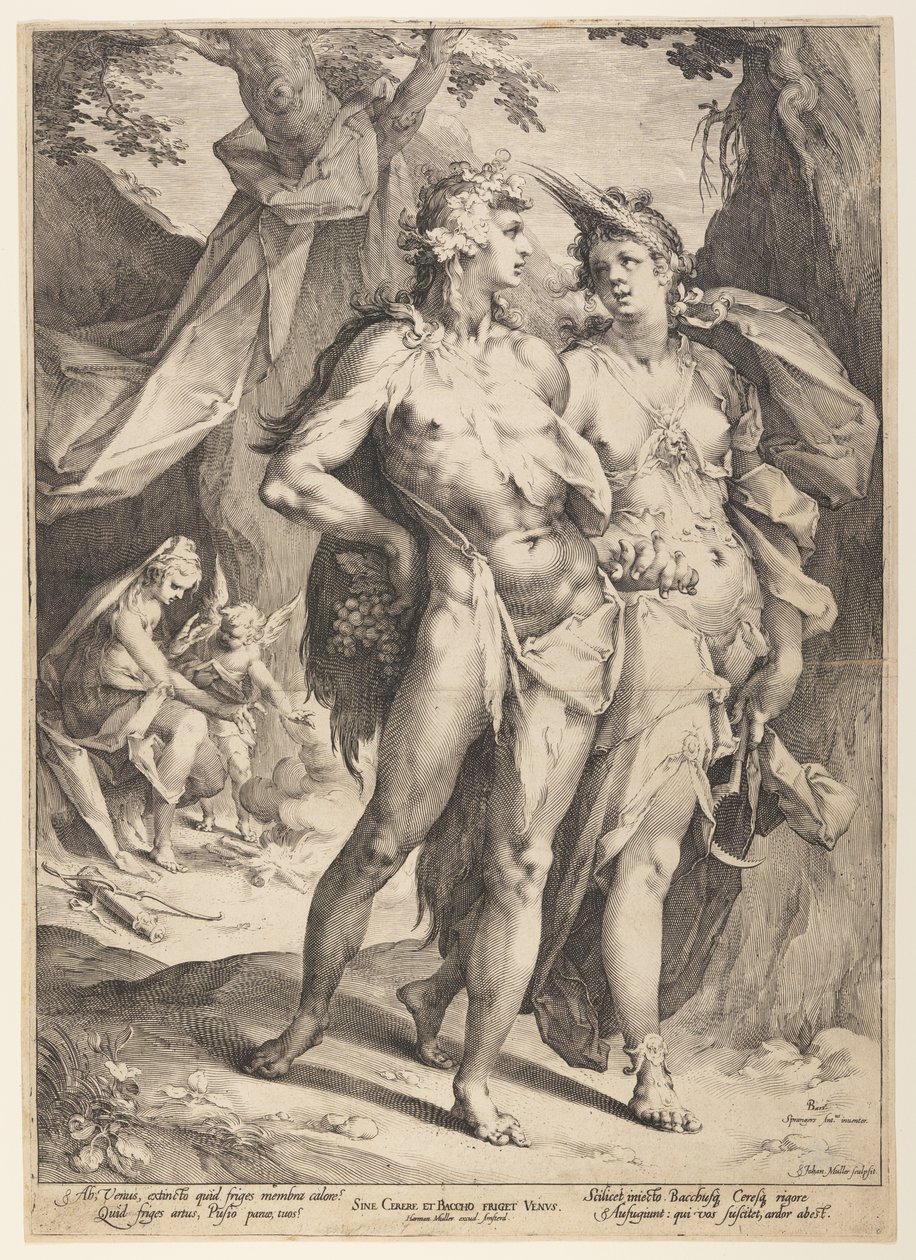 Bacchus and Ceres Leaving Venus by Jan Harmensz. Muller