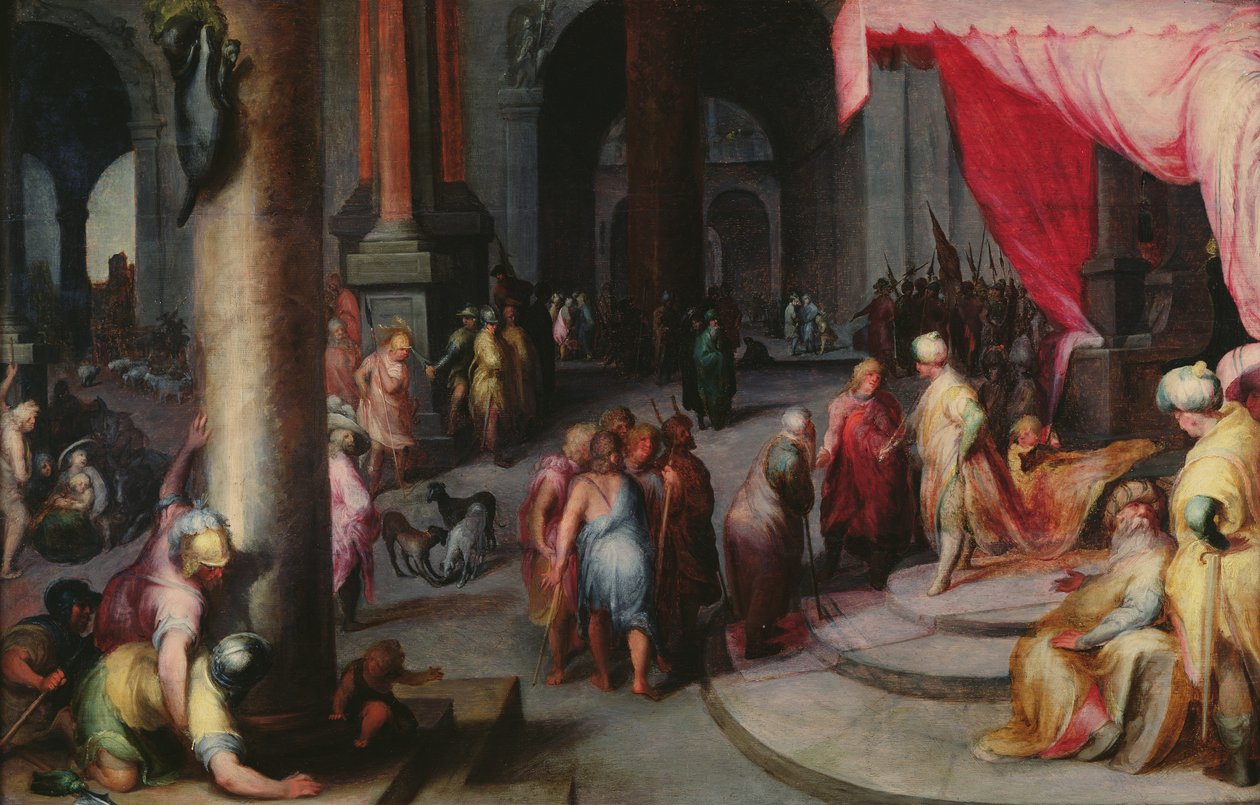 Joseph Presents His Father and Brothers to the Pharaoh, c.1590 by Jan Harmensz Muller
