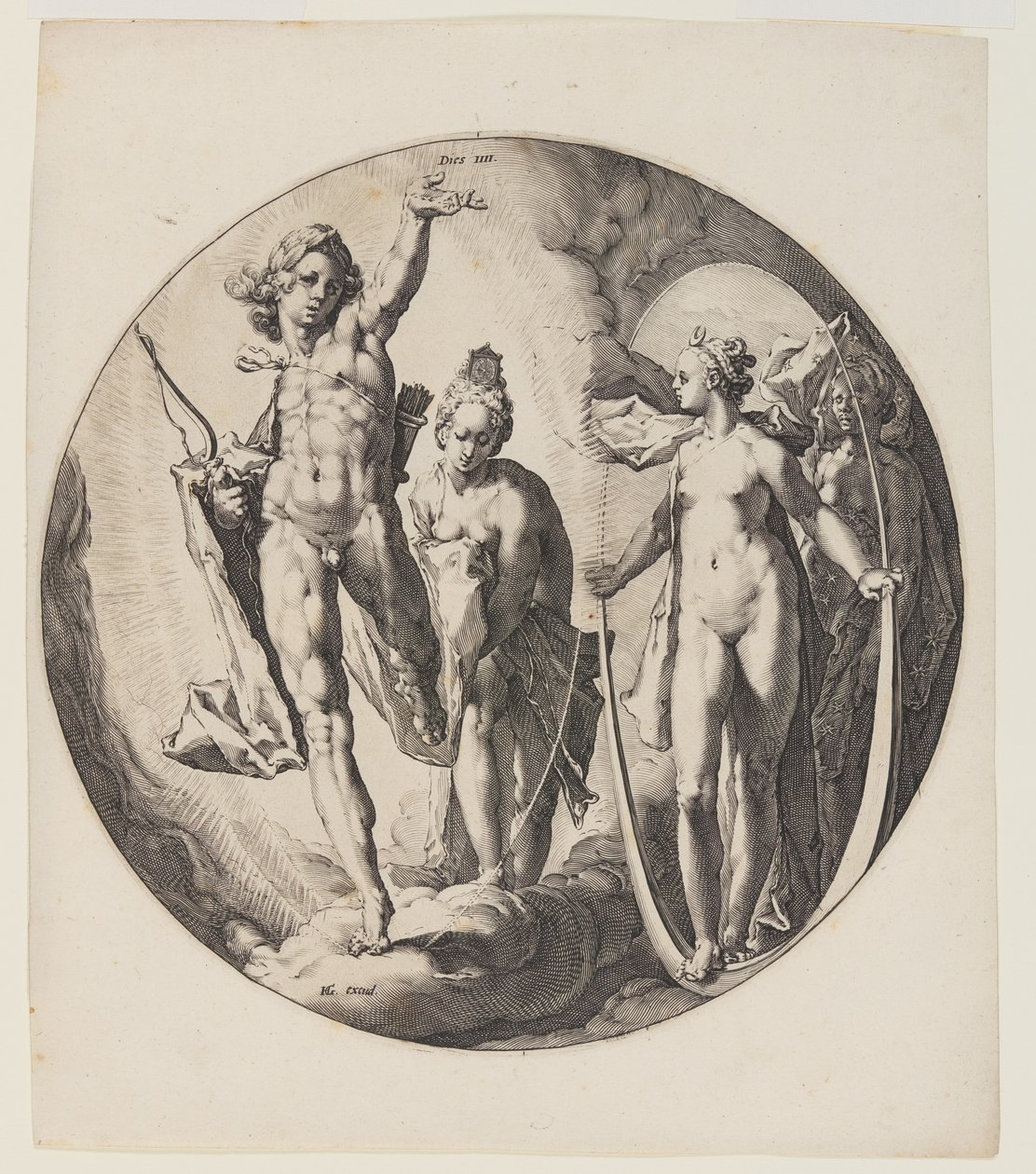 The Fourth Day, plate 5, from Creation of the World by Jan Harmensz. Muller