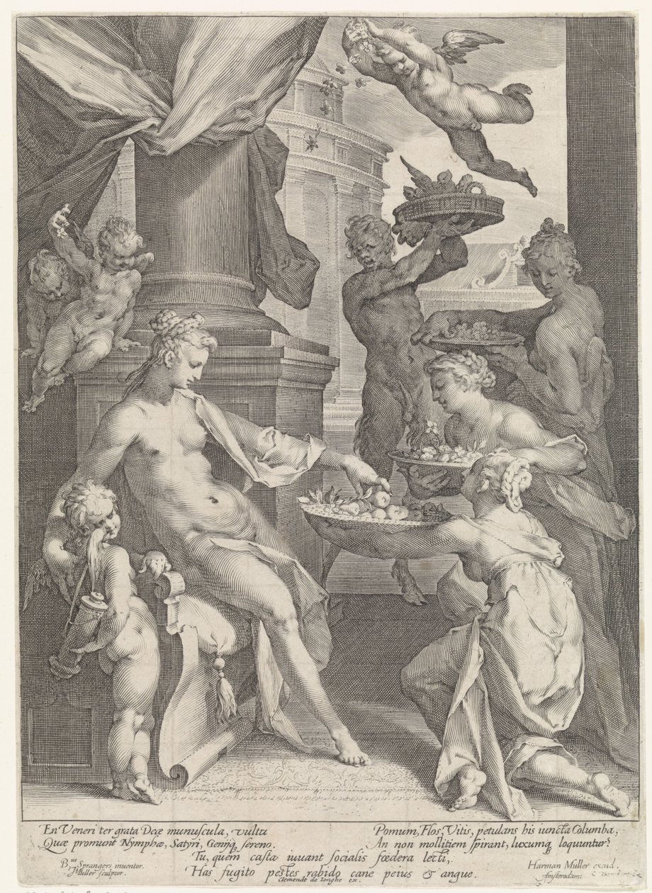 Venus Honored by Nymphs and a Faun by Jan Harmensz. Muller