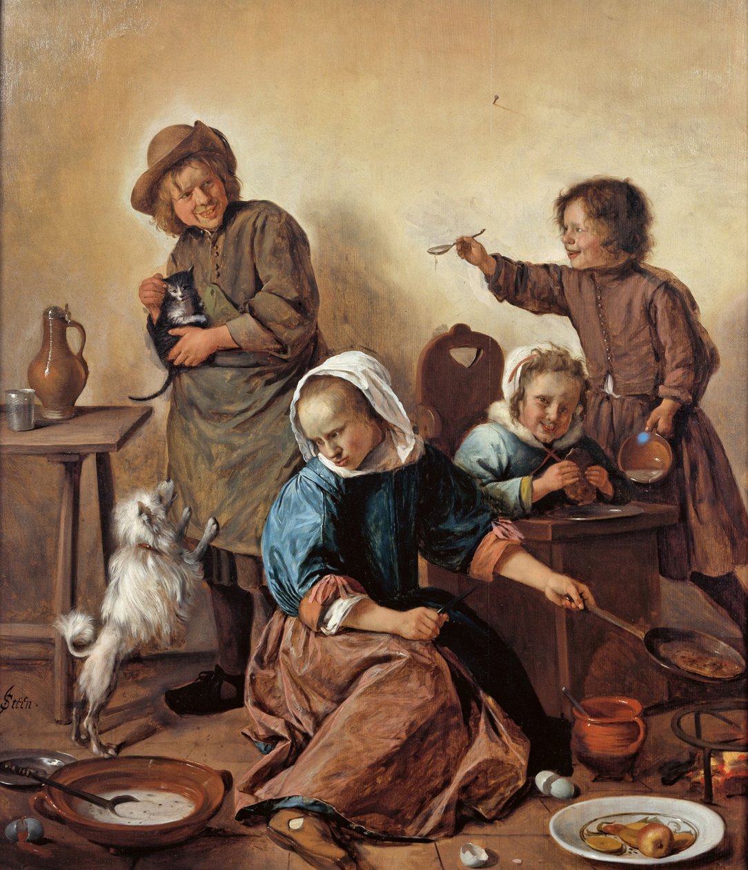 The Childrens Meal, ca 1665 by Jan Havickszoon Steen