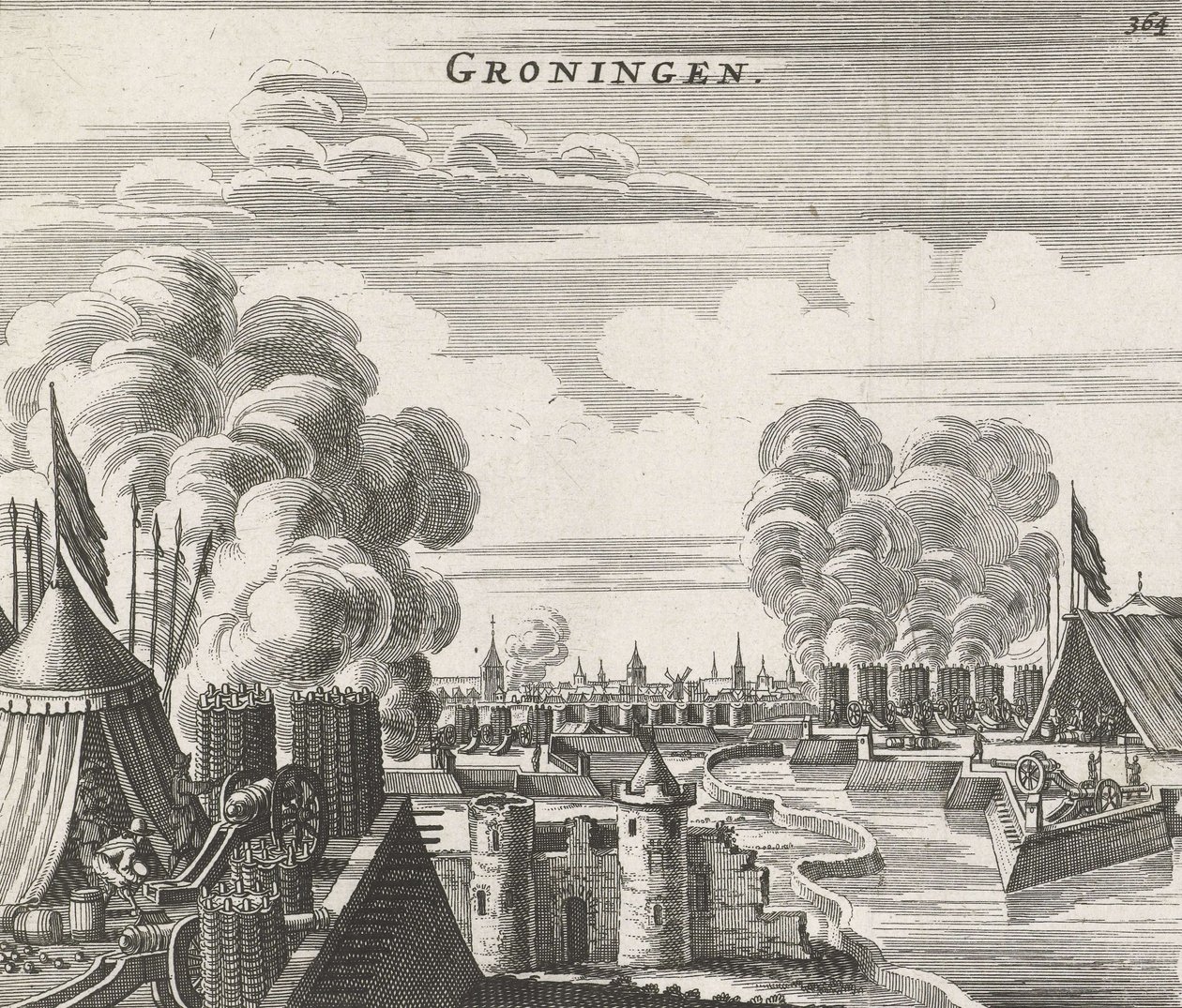 Siege of Groningen (1594) by Jan Janssonius