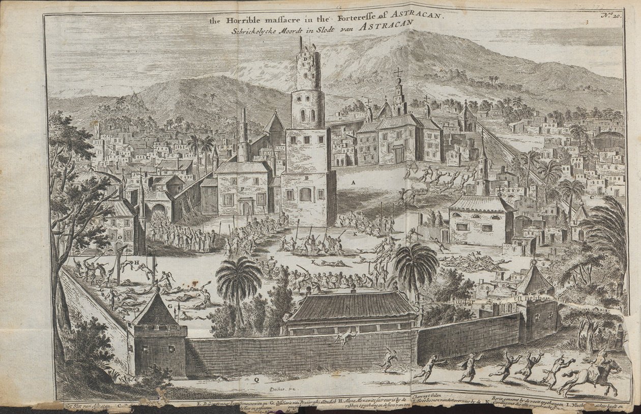 The Stepan Razins riots in Astrakhan From: Drie aanmerkelyke reizen, 1675 by Jan Jansz. Struys