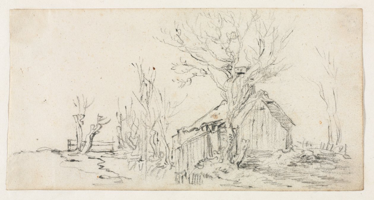 Sketch of Landscape with Cottage, c. 1630 by Jan Josephsz van Goyen