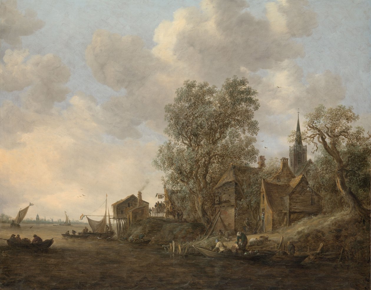 View of a Town on a River by Jan Josephsz van Goyen