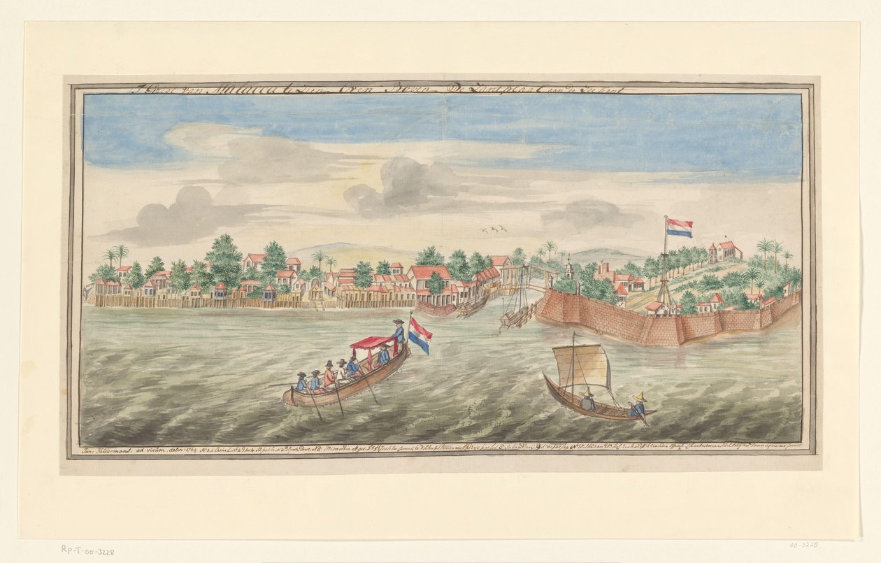 View of Malacca from the sea by Jan Keldermans