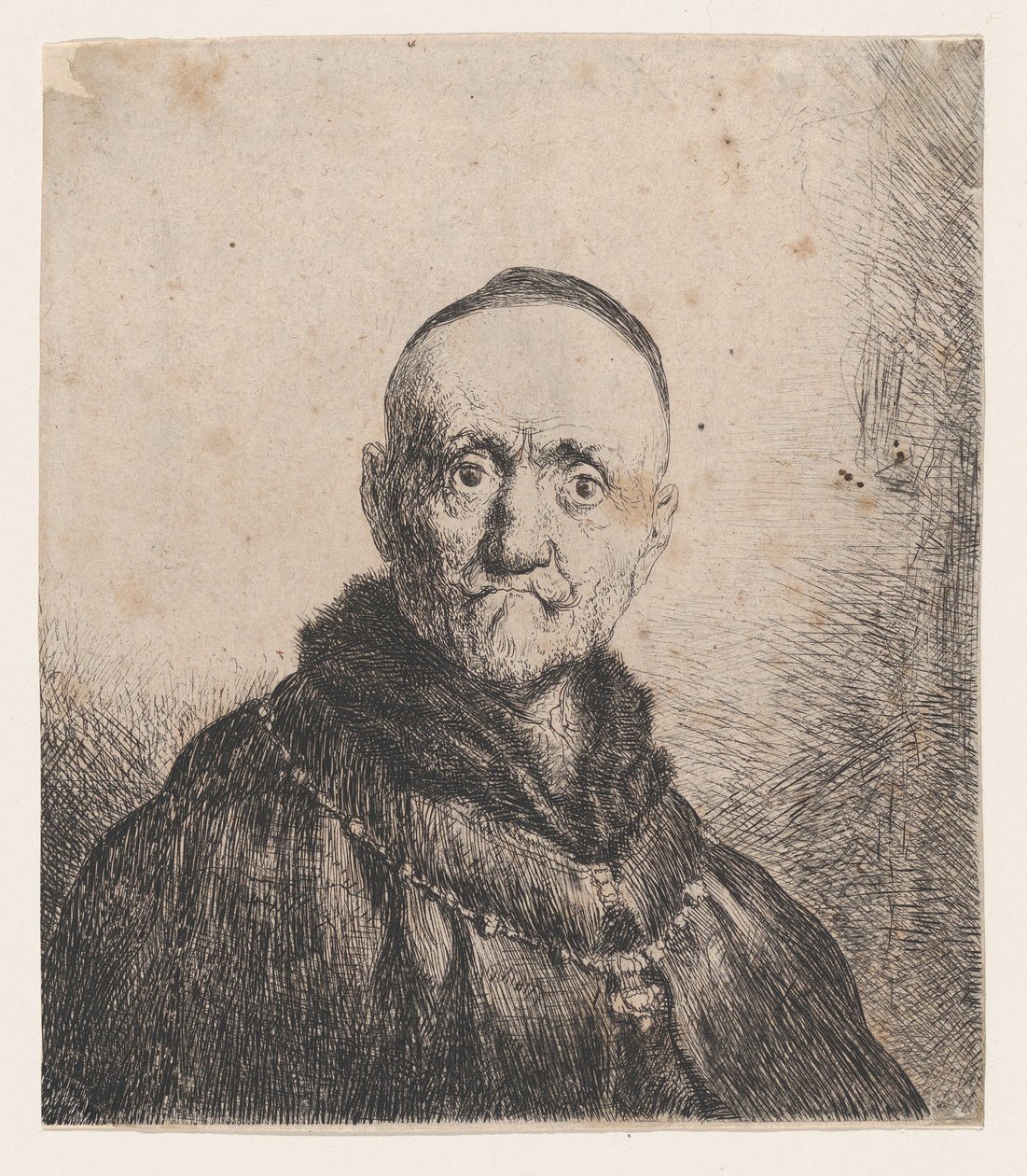 Bust of an Old Man, Frontal, 17th Century by Jan Lievens
