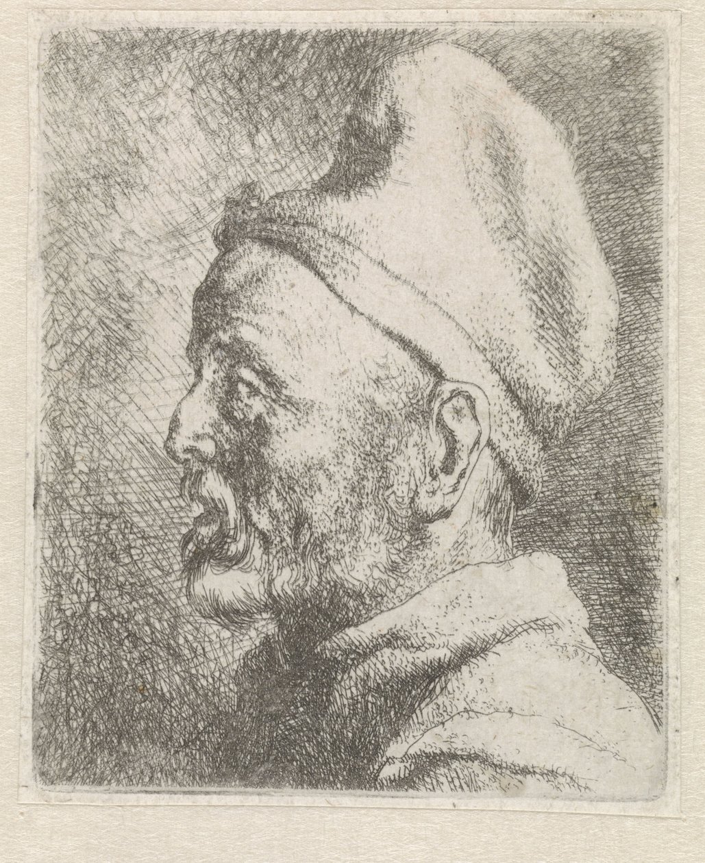 Head of an Old Man with High Cap by Jan Lievens