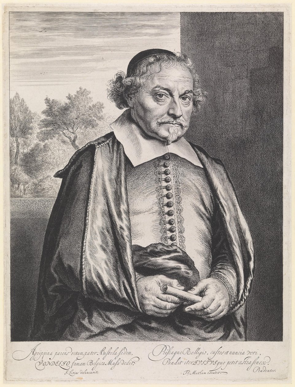 Joost van den Vondel by Jan Lievens