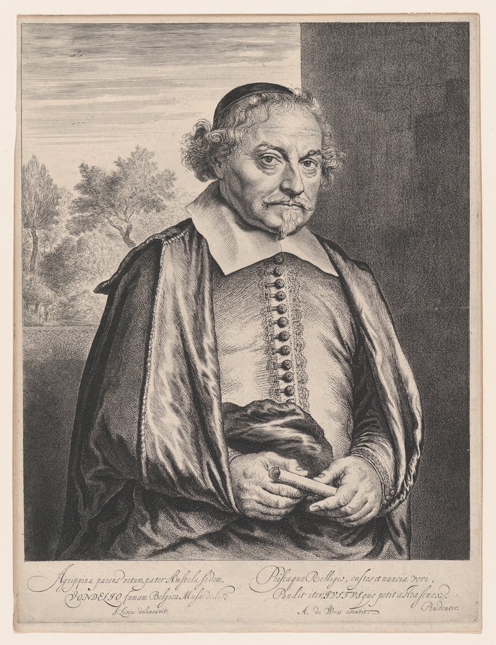 Joost van den Vondel by Jan Lievens