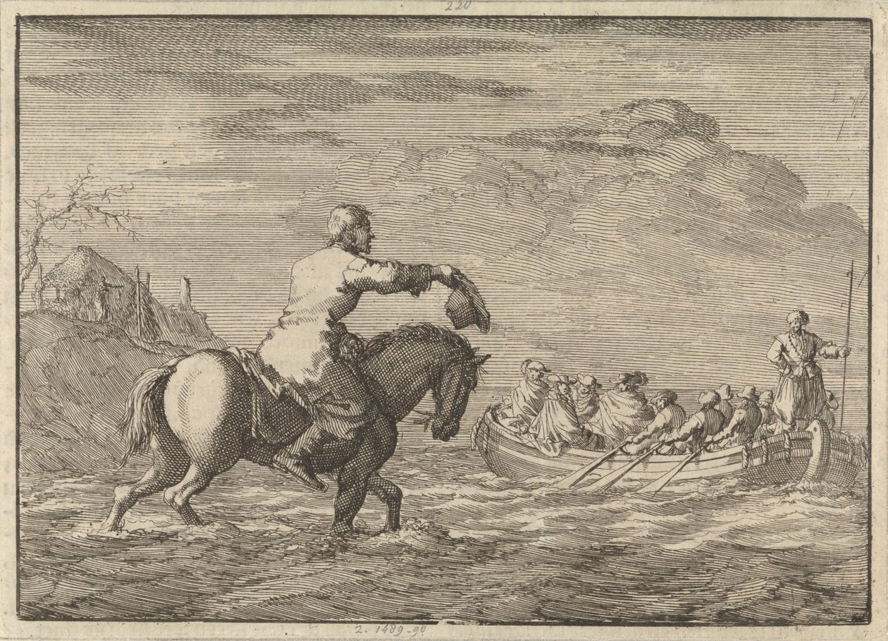 Arrival of William III at the Orange Polder in a Rowboat, 1691 by Jan Luyken