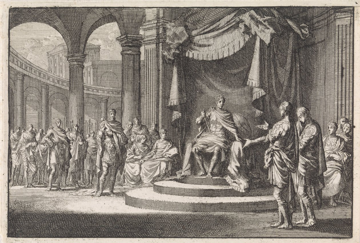Alexander and Aristobulus Defend Themselves Before Emperor Augustus by Jan Luyken