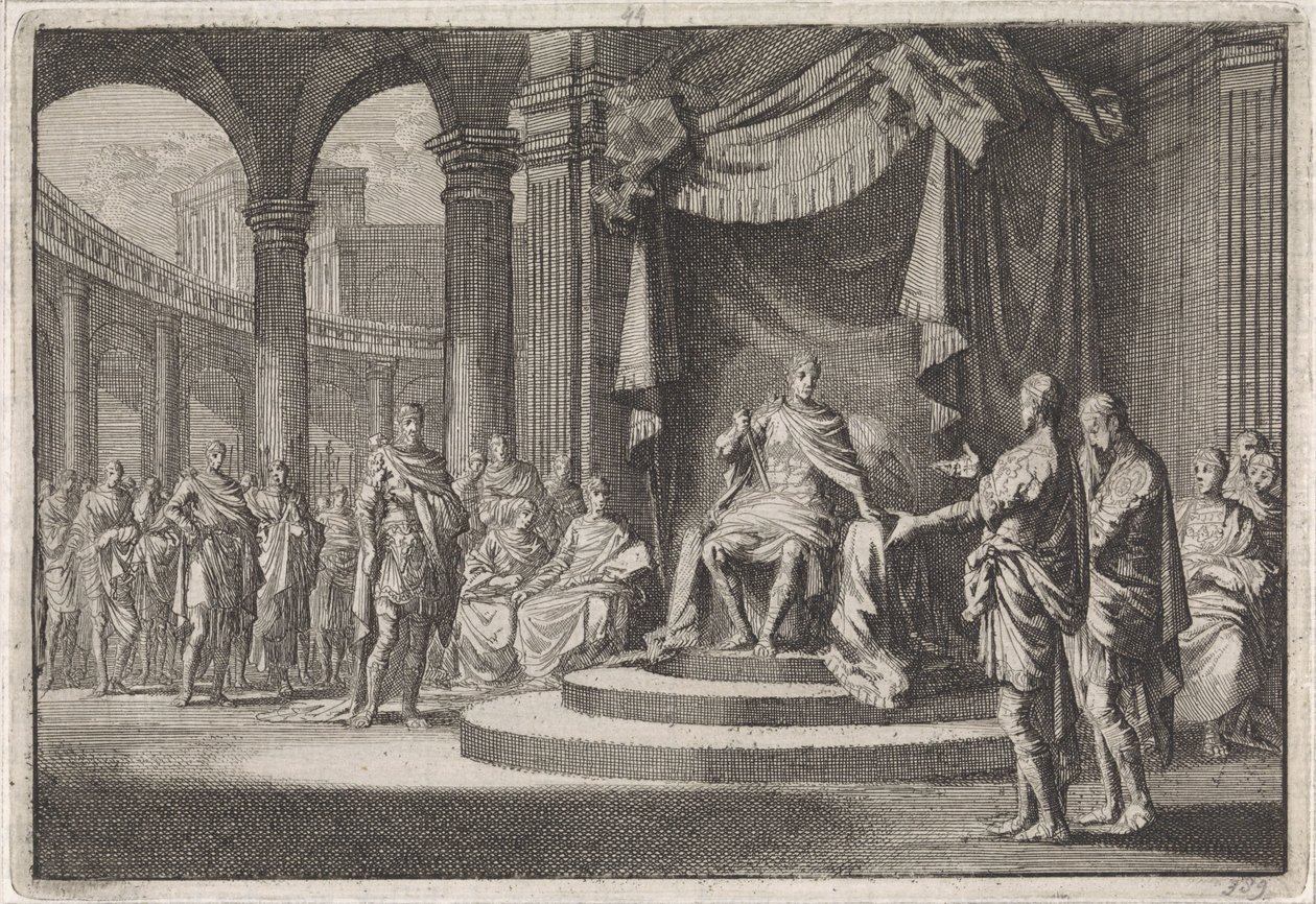 Alexander and Aristobulus Defend Themselves Before Emperor Augustus by Jan Luyken
