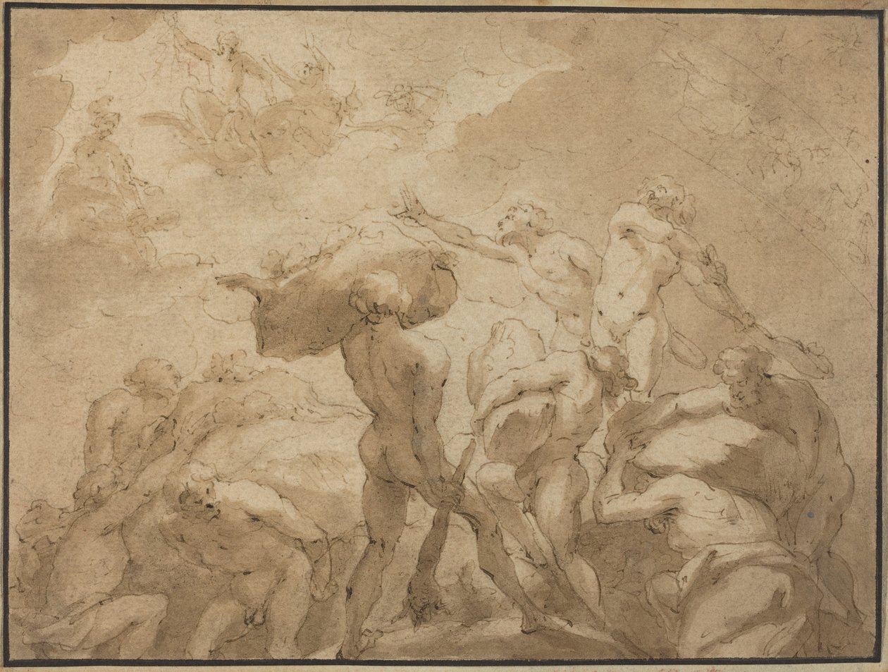 Battle of the Gods and Giants from Mount Olympus and Mount Othrys by Jan Luyken