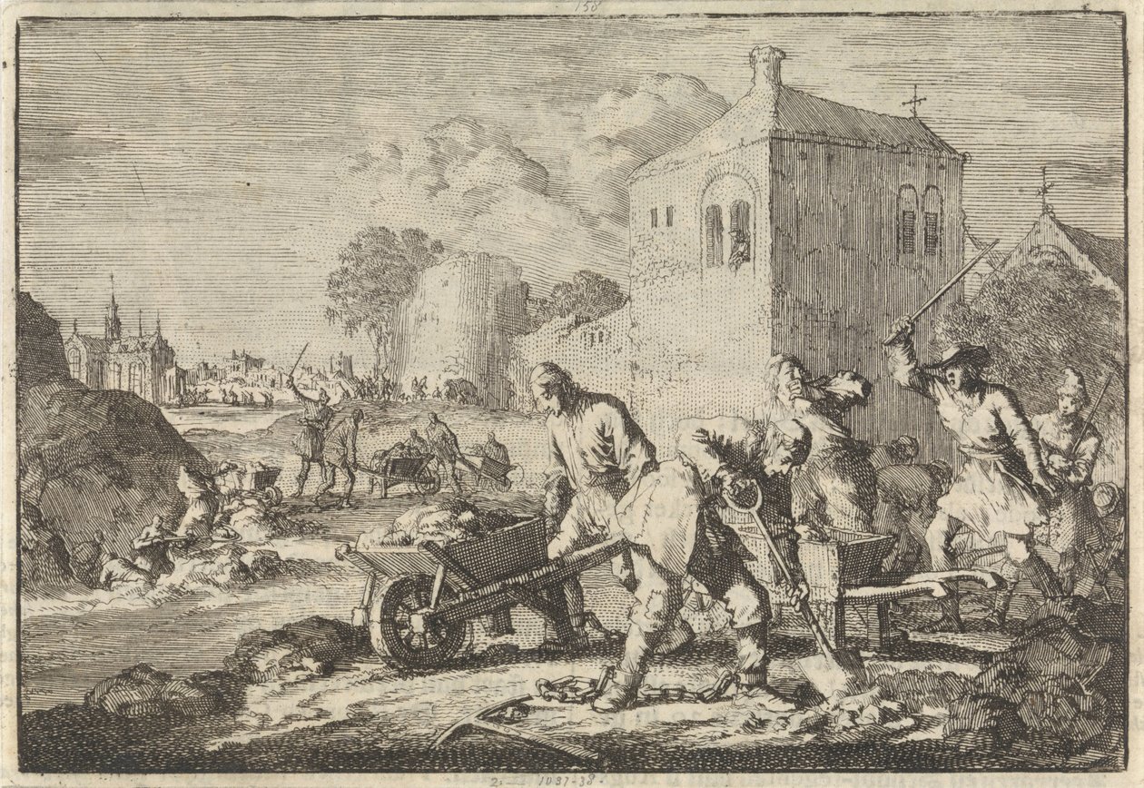 Reformed Preachers in Hungary Sentenced to Hard Labor, 1674 by Jan Luyken