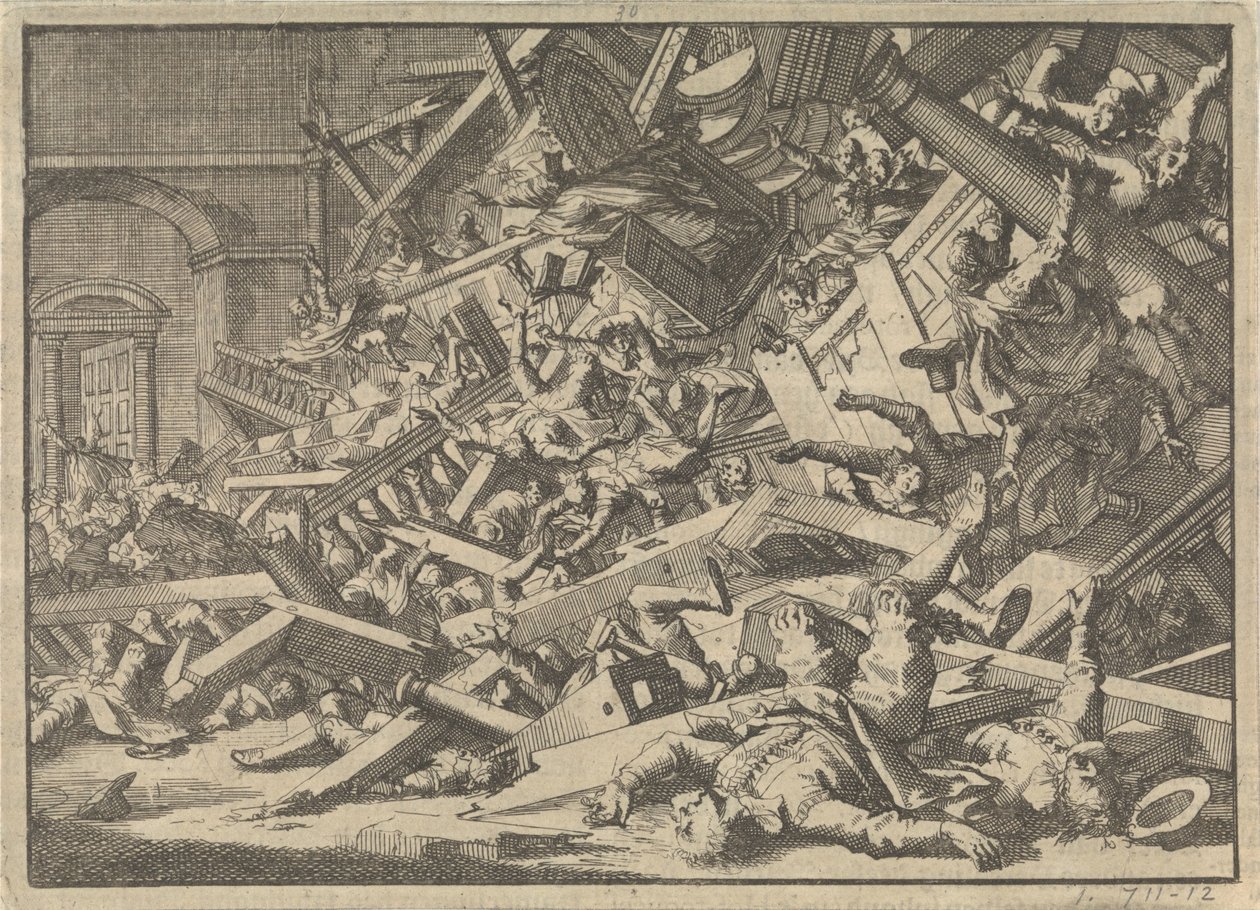 Collapsed Gallery During a Catholic Service in the House of the Spanish Ambassador in London, 1623 by Jan Luyken