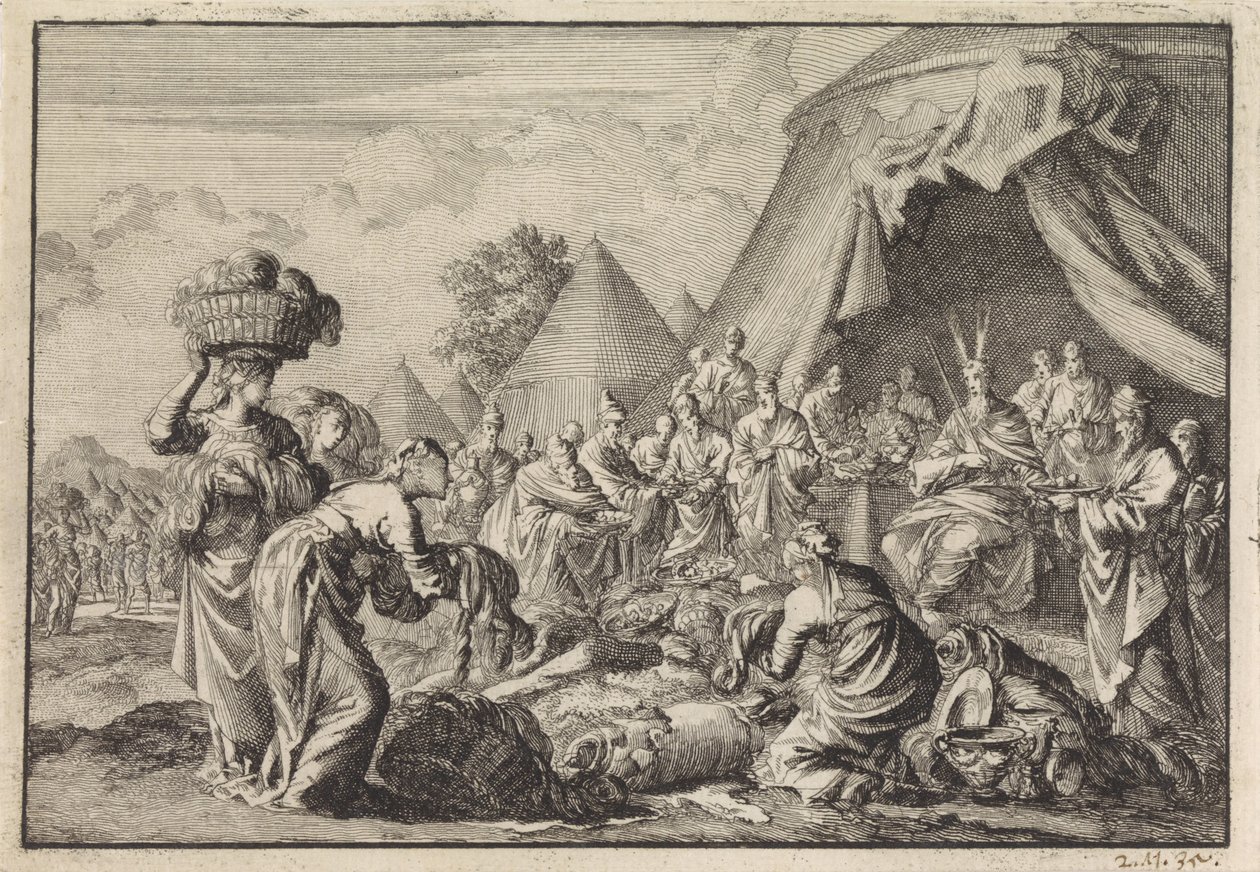 Israelites Bringing Their Treasures for the Construction of the Tabernacle by Jan Luyken