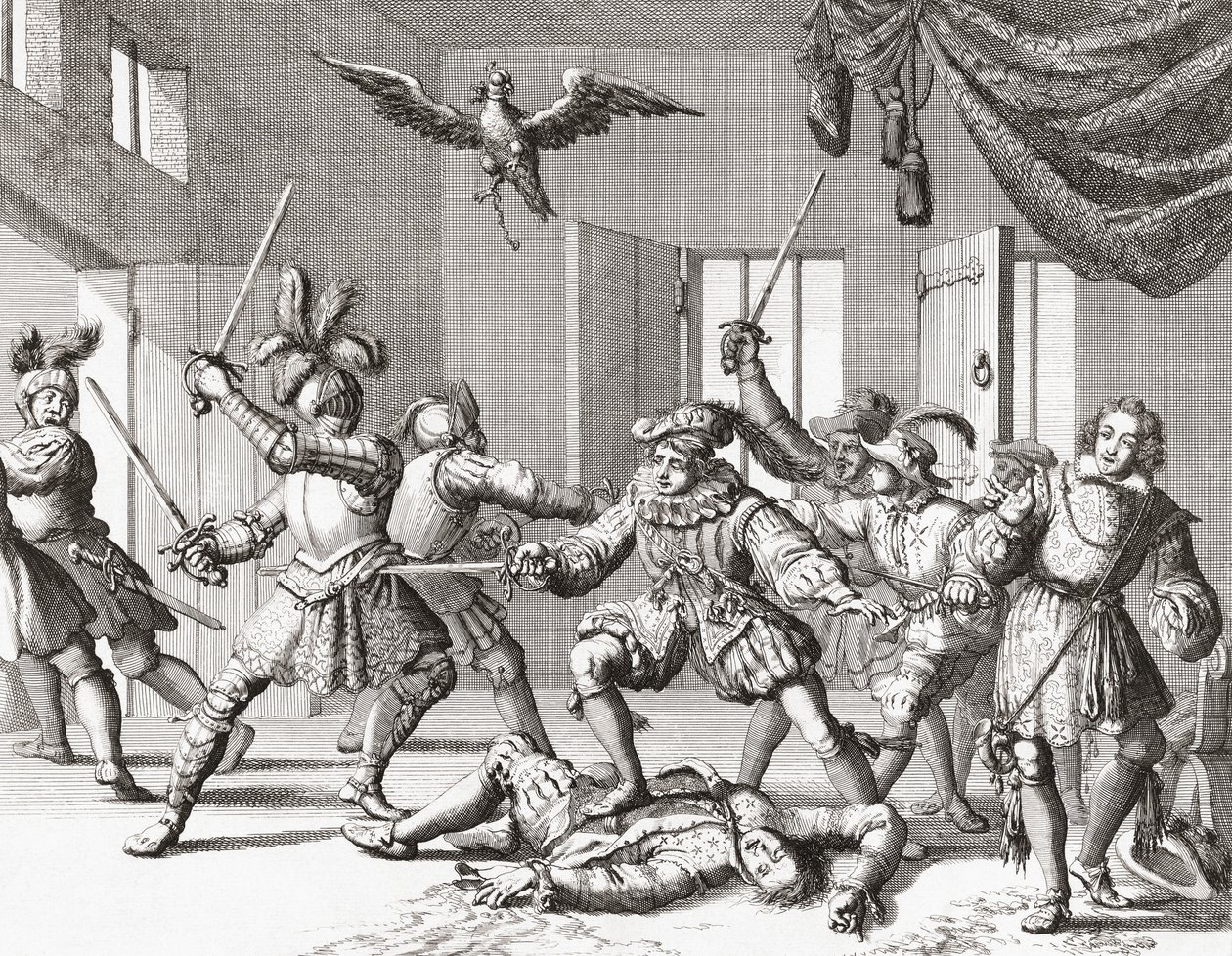 John and Alexander Ruthven Attempting to Kidnap or Kill James VI of Scotland by Jan Luyken