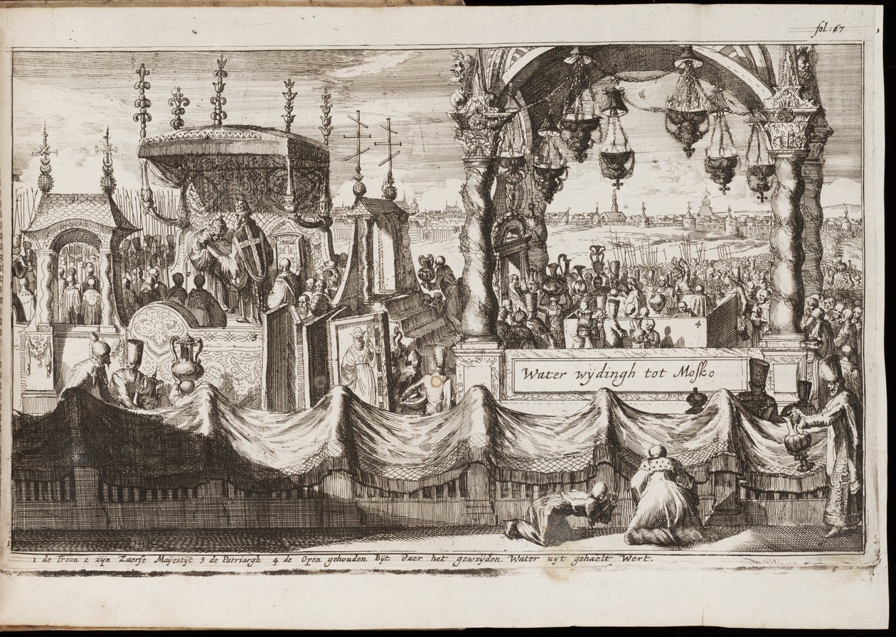 The Great Blessing of Waters at Moscow by Jan Luyken