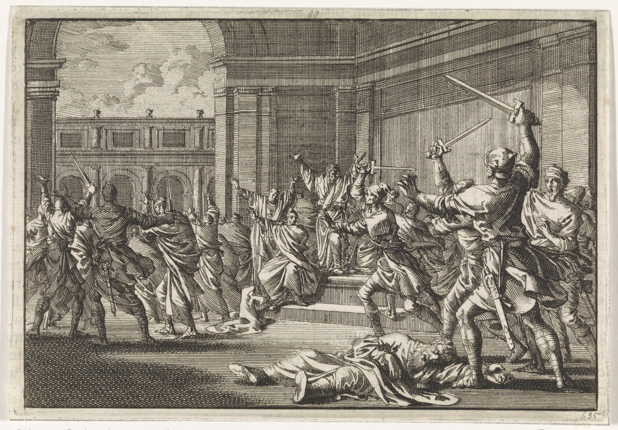 Riot and Struggle in the Temple at Jerusalem by Jan Luyken