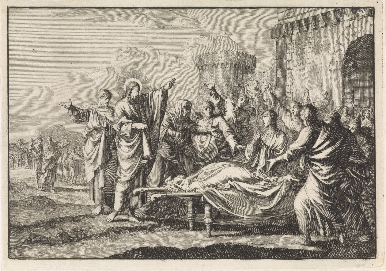 Raising of the Young Man at Nain by Jan Luyken
