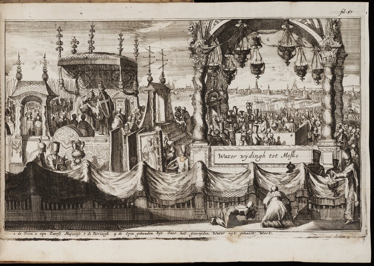 The Great Blessing of Waters at Moscow by Jan Luyken